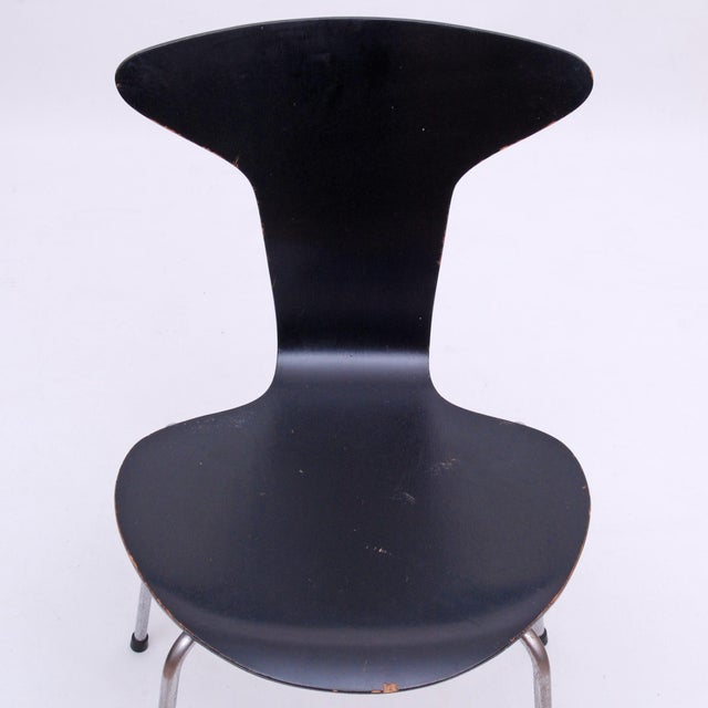 Vintage Mosquito Chairs in Black Chrome by Arne Jacobsen for Fritz Hansen, 1960s, Set of 3 For Sale - Image 6 of 16