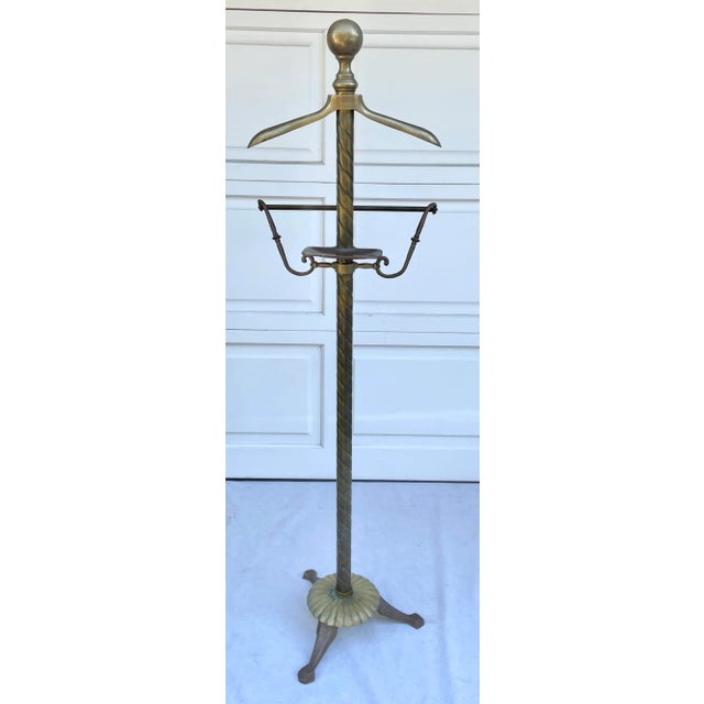 Brass Early 20th Century Art Deco Solid Brass Gentleman's Valet For Sale - Image 8 of 13