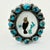 1970s Vintage Southwestern Dine Navajo Ben Touchine Sterling & Turquoise Cocktail Ring - Size 8.5 For Sale - Image 11 of 12