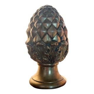 Vintage Brass Acorn Desk Lamp or Night Light For Sale