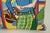 Cerulean Retro Couple Sporty Scene Needlepoint Pillow, c.1970 For Sale - Image 8 of 10
