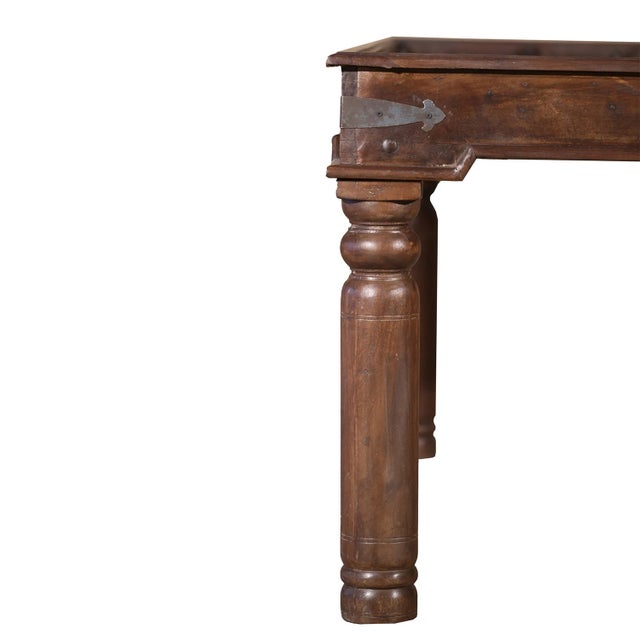 1930s 1930s Rustic Farmhouse Reclaimed Wood Antique Door Dining Table For Sale - Image 5 of 8