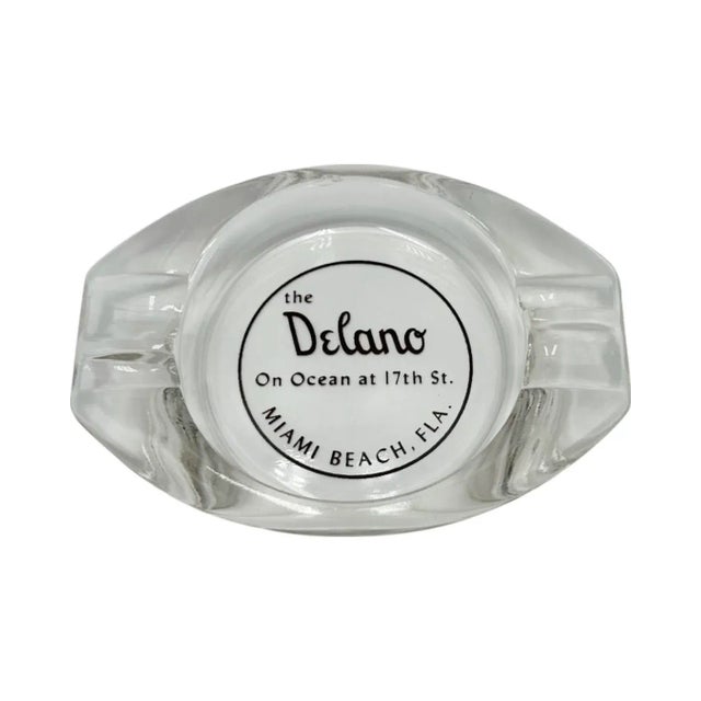 Vintage 5-Star the Delano Hotel Miami Beach Glass Ashtray For Sale - Image 10 of 11