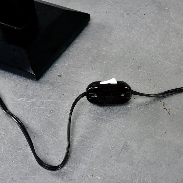 Wood Mid Century Italian Adjustable Lamp With Original Woven Leather Shade For Sale - Image 7 of 8