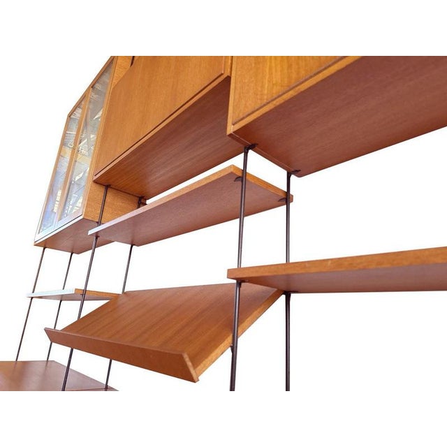 Black Omnia Wall System in Walnut from Hilker, 1960s For Sale - Image 8 of 11