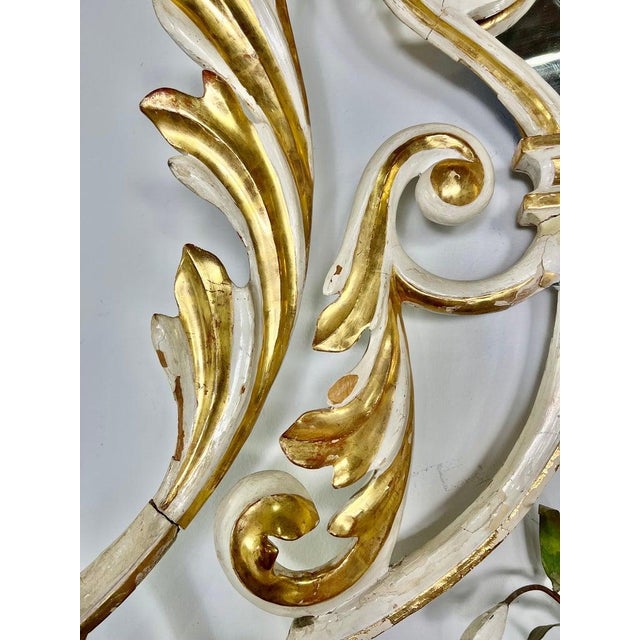 Gold 19th Century Carved Architectural Element With Gold Leaf Details For Sale - Image 8 of 18