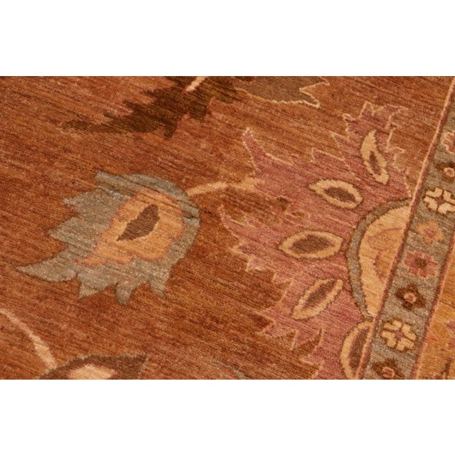 1980s 1980s Rustic Brown/Gold Wool Rug - 9'11" X 13'11" For Sale - Image 5 of 10