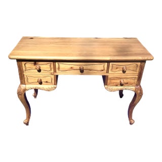1960s Vintage French Pine Console Table For Sale
