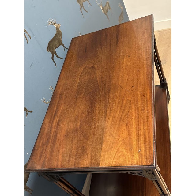 Brown Antique Victorian Trolley in Mahogany, 1890s For Sale - Image 8 of 12