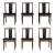 Danish Modern Teak Black Dining Chairs by Henning Sorensen - Set of 6 For Sale