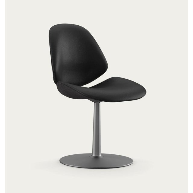 Salto and sigsgaard council family salon chair base: graphite, duo upholstery: front: prestige black + back: re-wool 198...
