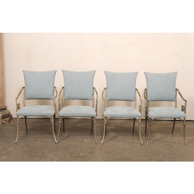 Set of 4 French Vintage Dining Chairs For Sale - Image 9 of 11