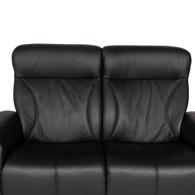 Cumuly Leather Two-Seater Black Sofa from Himolla For Sale - Image 6 of 12