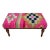 Pink Kilim Upholstered Piano Bench For Sale