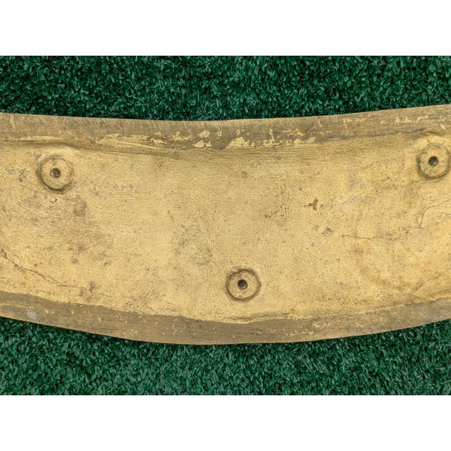 Trompe Loleil Solid Brass Draped Swag Decorative Wall Pediment For Sale - Image 10 of 14