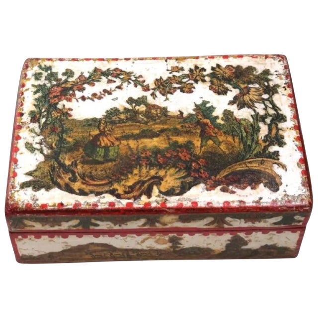 18th Century Italian Arte Povera Box For Sale