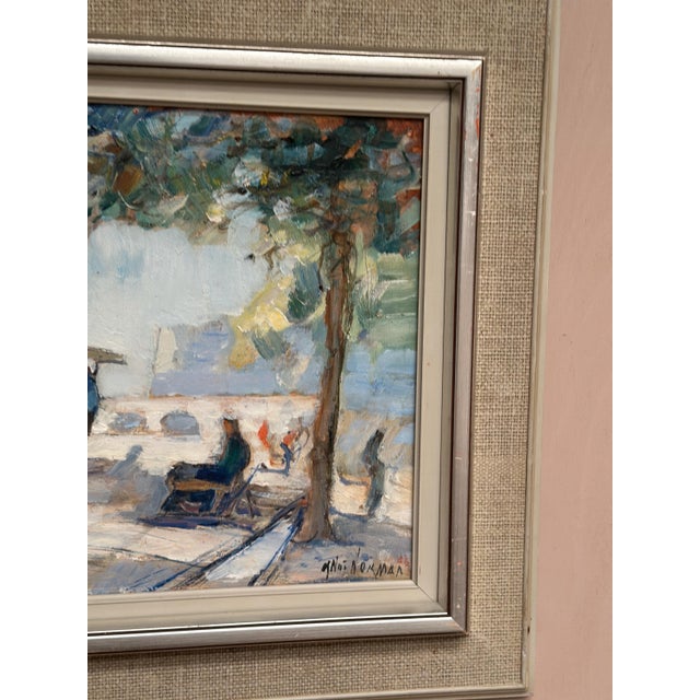 Knut Norman, City Motif, 1950s, Oil Painting on Panel, Framed For Sale - Image 5 of 14