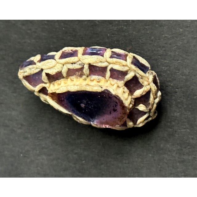 Mid-Century Modern French Talosel Brooch with Glass Inlay by Line Vautrin Branded For Sale - Image 3 of 12