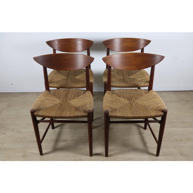 Scandinavian Teak and Rope Chairs by Peter Hvidt, 1960s, Set of 4 For Sale - Image 14 of 18