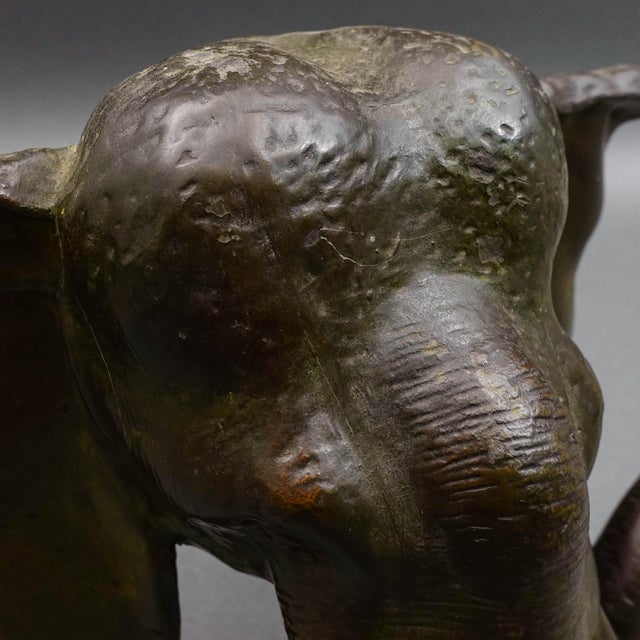 Jf Co. Company Antique Pair of Bronze Elephant Sculpture Bookends For Sale - Image 10 of 10