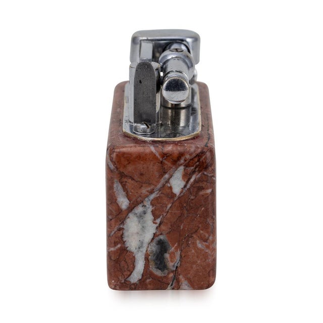 Vintage Italian Pink Marble Dunhill Table Lighter, 1955 For Sale - Image 15 of 18