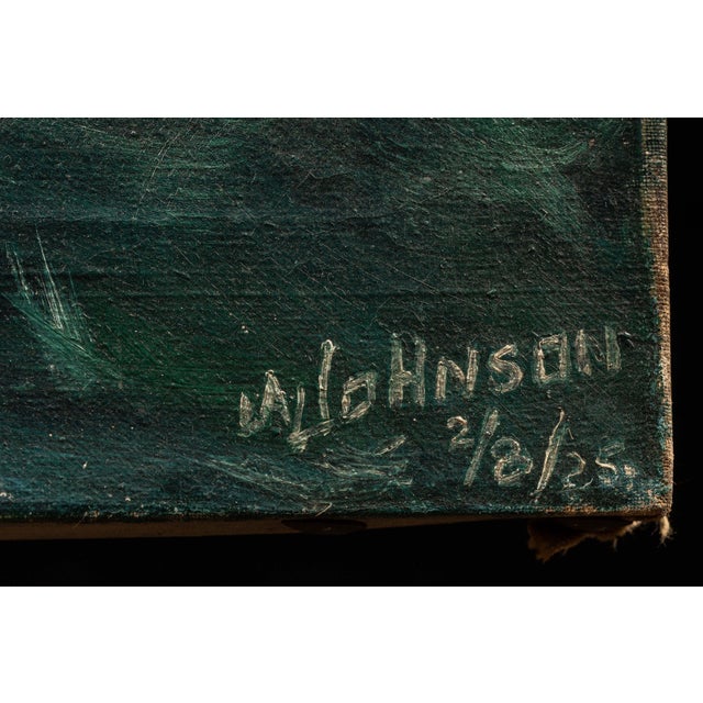 1925 Schooner Painting by M. Johnson For Sale - Image 4 of 6