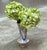 Large Mid-Century Cased Art Glass Vase - Cobalt Trailing & Amber Interior For Sale - Image 4 of 5