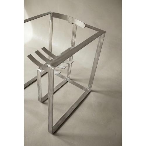 Diaframma Geometrical Armchair in Stainless Steel by Metalmorphosis Studio For Sale - Image 4 of 10