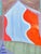 Jessica Simorte "Curtain" Contemporary Colorful Abstract Mixed Media Interior Space Painting, 2022 For Sale
