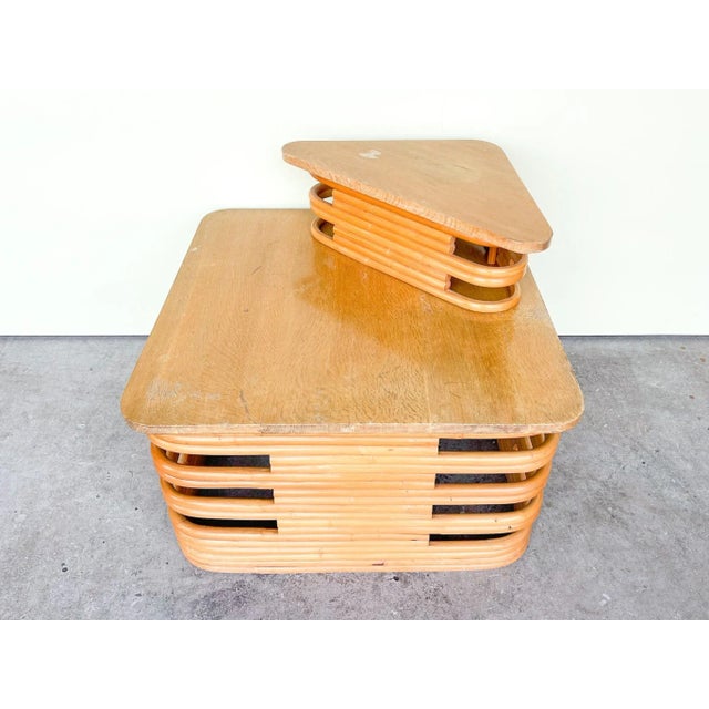 Palm Beach Regency Frankl Style Rattan Coffee Table For Sale - Image 9 of 10