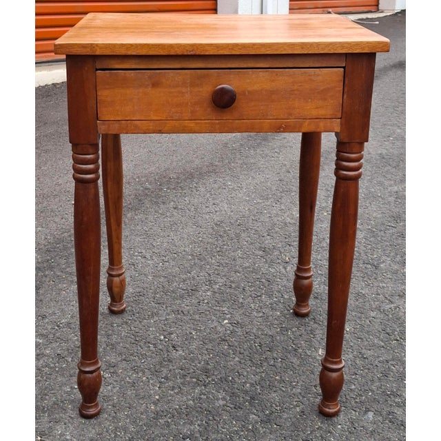 Early 20th Century American Style Mixed Fruitwood Single Drawer Work Table For Sale In Washington DC - Image 6 of 10