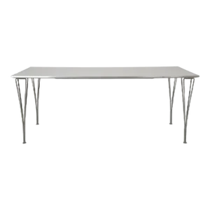 Grey Square Table by Piet Hein for Fritz Hansen, 1990s