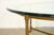 Brass LaBarge Hollywood Regency Brass and Glass Hooved Feet Cocktail Table | Circa 1960s For Sale - Image 8 of 12