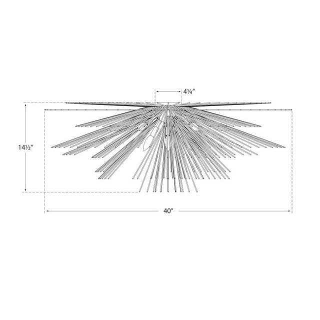 Modern Kelly Wearstler for Visual Comfort Signature Strada Large Flush Mount in Gild For Sale - Image 3 of 3