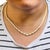 Haus of Brilliance 14K Yellow Gold 4/5 Cttw Diamond Cluster and Bar Set Link 3.5 MM Chain Necklace (G-H Color, VS1-VS2 Clarity) - 16" Inches For Sale - Image 4 of 5