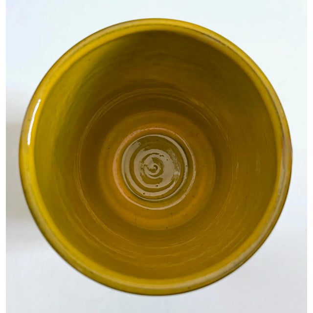 Circa 2018 Elisa De Marchi and Roberto Casagrande Picta Contemporary Italian Yellow Glazed Ceramic Vase For Sale - Image 12 of 14