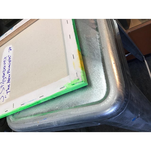 “The New Principle” Original Mixed Media Intuitive Abstract Painting on Stretched Canvas by Stephen Stilgenbauer For Sale - Image 4 of 4