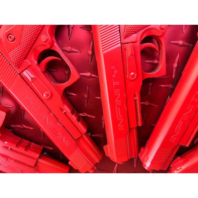 Charles Gitnick Heart of Guns Red Conceptual Mix Media 2024 For Sale - Image 13 of 17