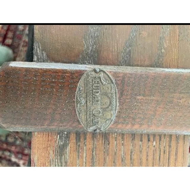 Vintage Feudal Oak Jamestown Lounge Co', Carved Oak Loveseat Sofa For Sale In Cincinnati - Image 6 of 7