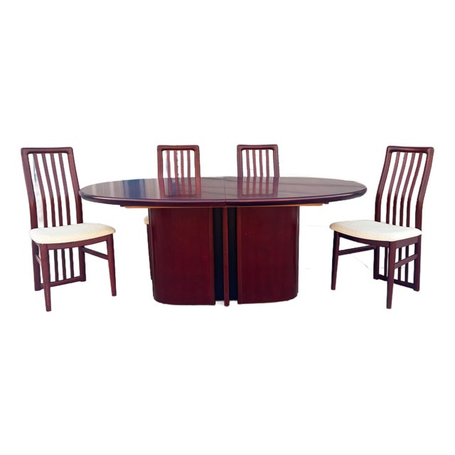 1960s Danish Modern Rosewood Dining Table Set by Skovby Møbelfabrik For Sale
