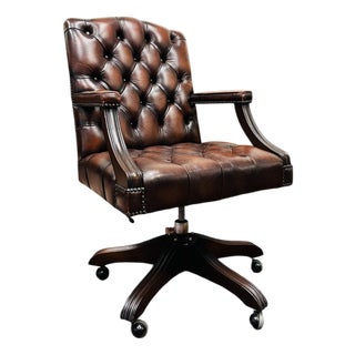 Antique Chesterfield President's Chair For Sale