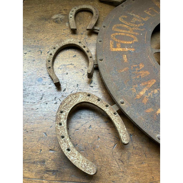 Larzul Blacksmith Shop Sign in Metal, 1950s For Sale - Image 7 of 9