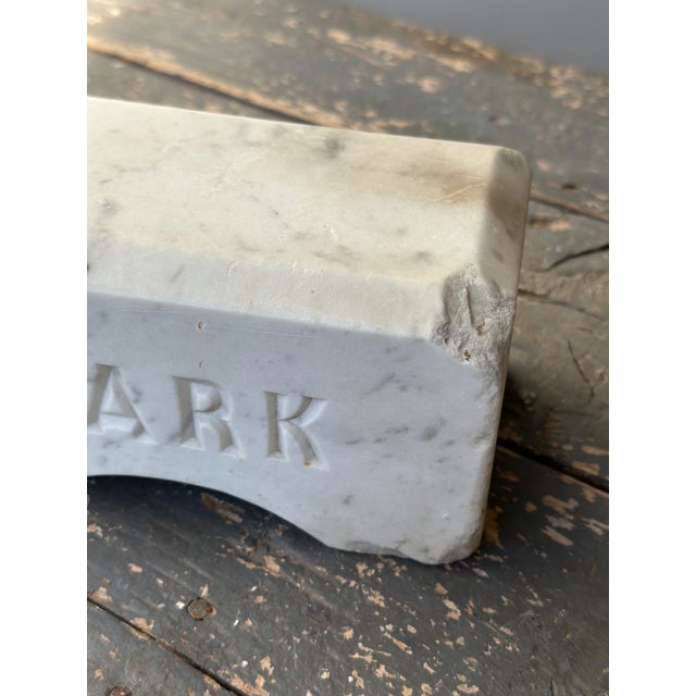 Antique Marble Block Engraved "Park," Circa Early 20th Century For Sale In New York - Image 6 of 11