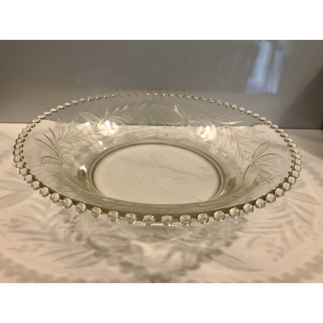 This beautiful 1940s Etched Glass Bowl With Decorative Balls is the perfect option for any sophisticated interior. The...