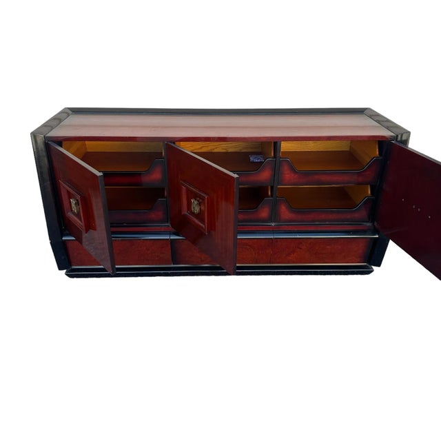 1950s 1950s Modernist Italian James Mont Nine Drawer Dresser For Sale - Image 5 of 5