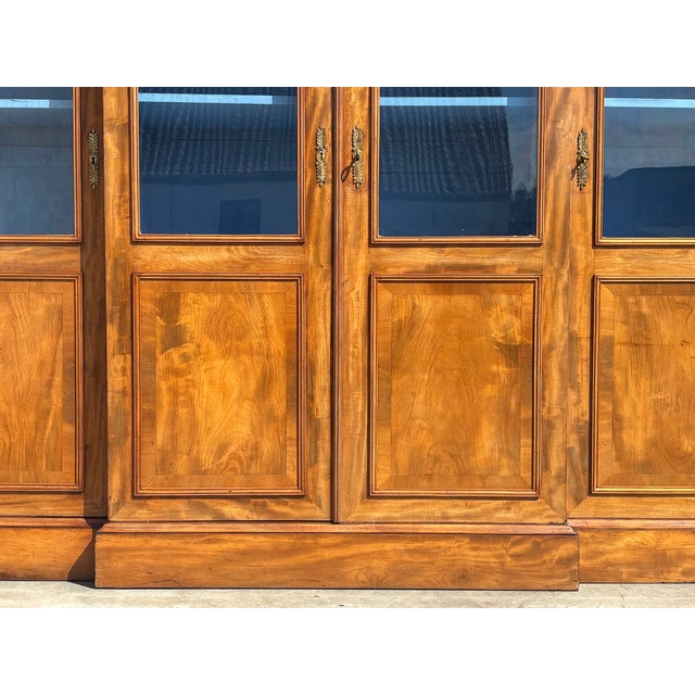 19th Century French Louis Philippe Walnut 4-Door Bookcase, 1880s For Sale - Image 10 of 14