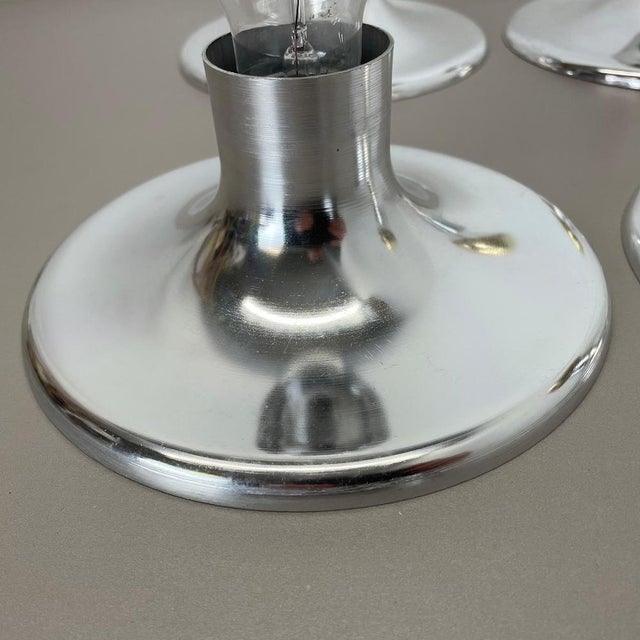 Silver Disc Wall Lights from Charlotte Perriand, Germany, 1970s, Set of 4 For Sale - Image 9 of 18