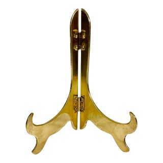1970s Vintage Boho Chic Hollywood Regency Brass Picture Tabletop Easel For Sale