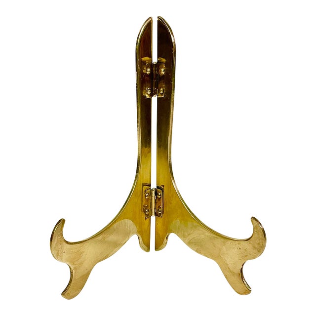 1970s Vintage Boho Chic Hollywood Regency Brass Picture Tabletop Easel For Sale