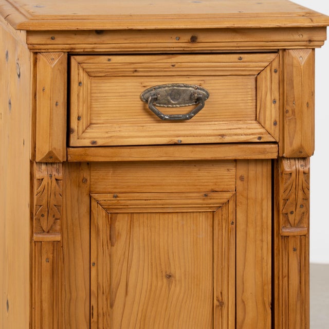 Pair of Late 19th Century Hungarian Pine Tall Nightstands For Sale - Image 10 of 16